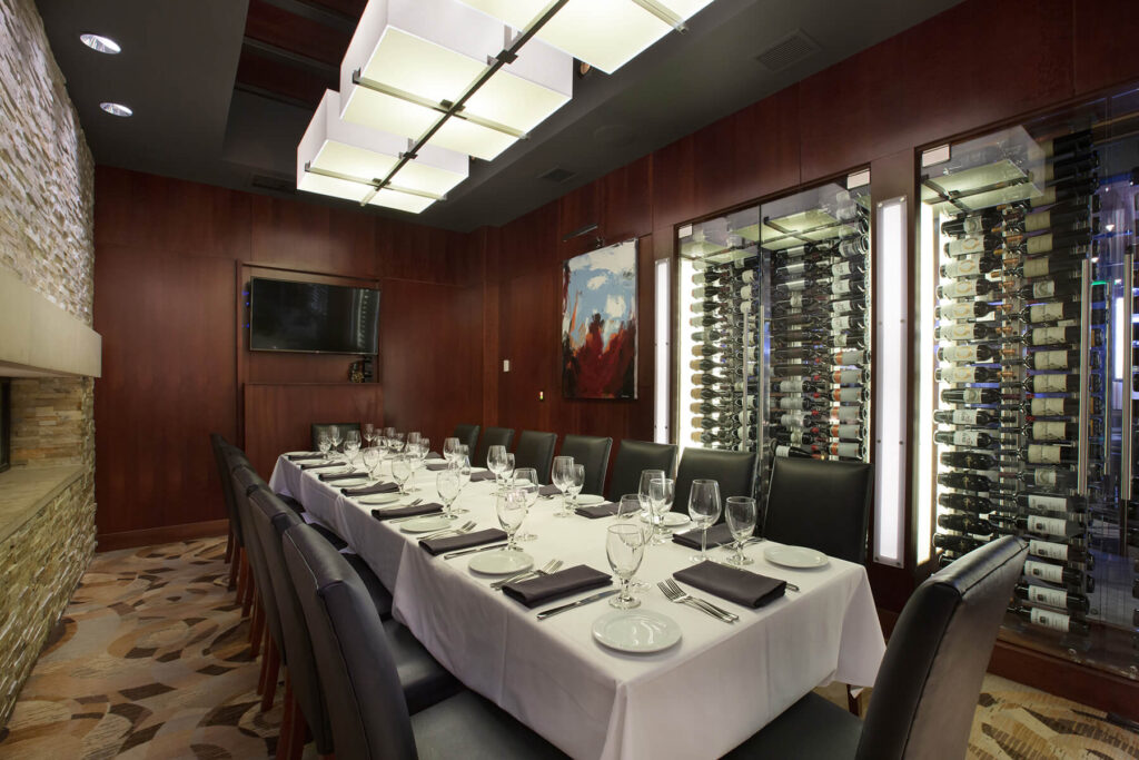 Private dining club room in dallas