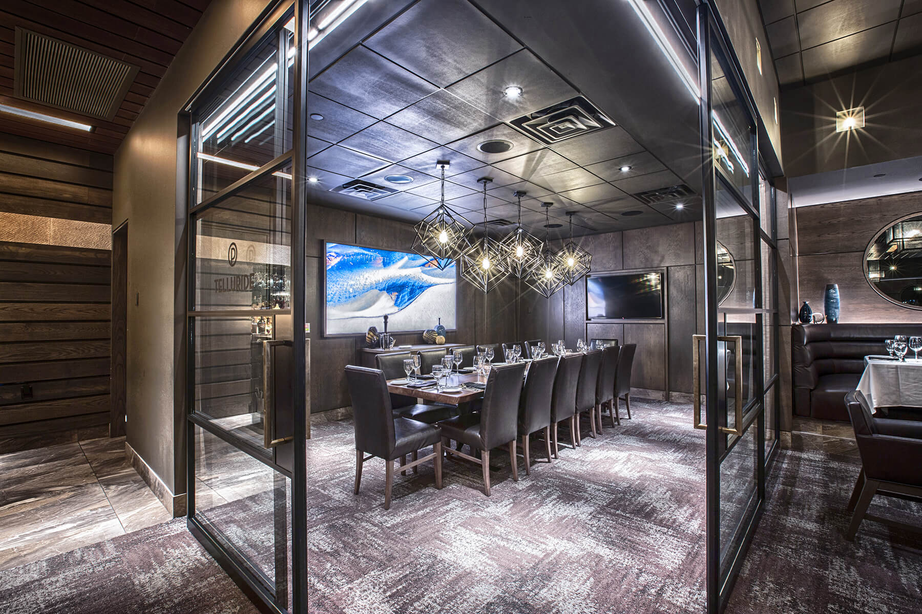 Telluride Room interior at Denver Tech Center for private dining