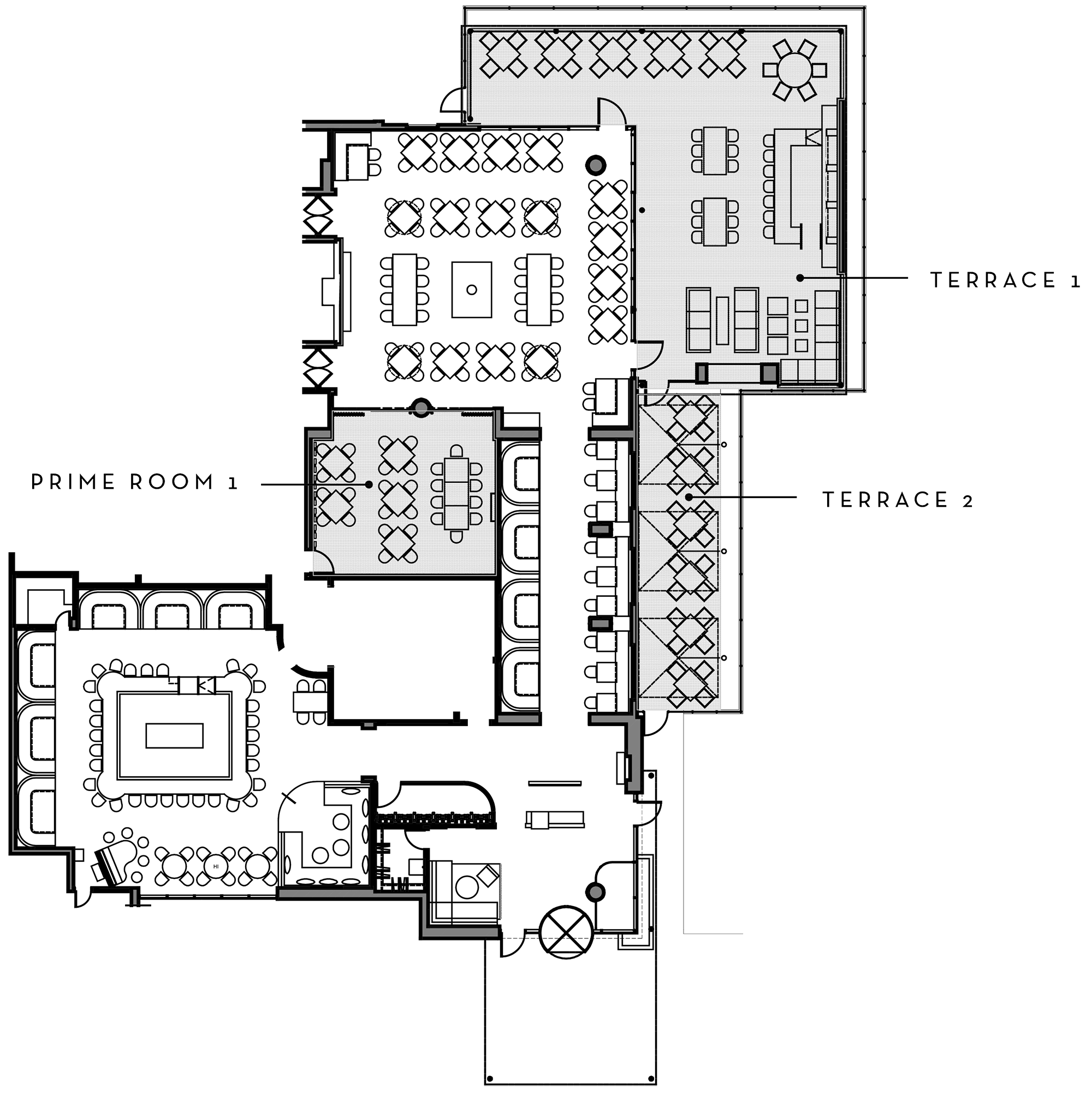 Indianapolis floor plans for private dining